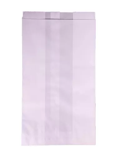 Torba papierowa fałdowa biała 27x15x9 cm