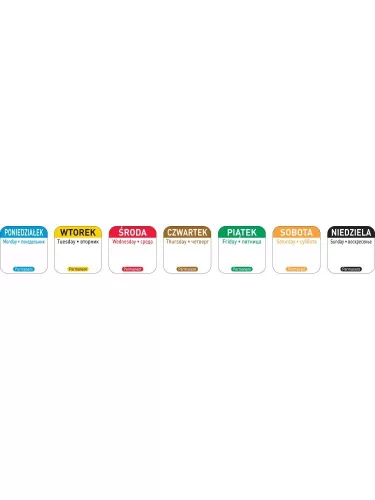 Etykiety Food Safety, wielorazowe - sobota