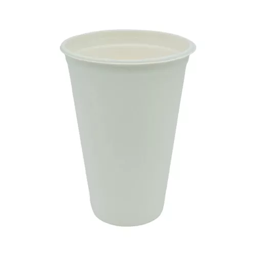 Kubek 400ml z pulpy z trzciny cukrowej, śr.90mm, biały