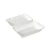 Pojemnik obiadowy połówka biały z włókna 1-komorowy 239x156x63 mm