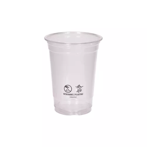 Kubek plastikowy PET 200 ml 10oz/śr.78 mm z logo żółw