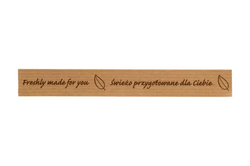 Etykieta / banderola 'Świeżo przygotowane dla Ciebie / Freshly made for you'  50m długości