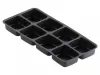 Pojemnik/wkładka czarna 8-komorowa 263x123x18 mm PP do 172632/118962 (Duni 161973)