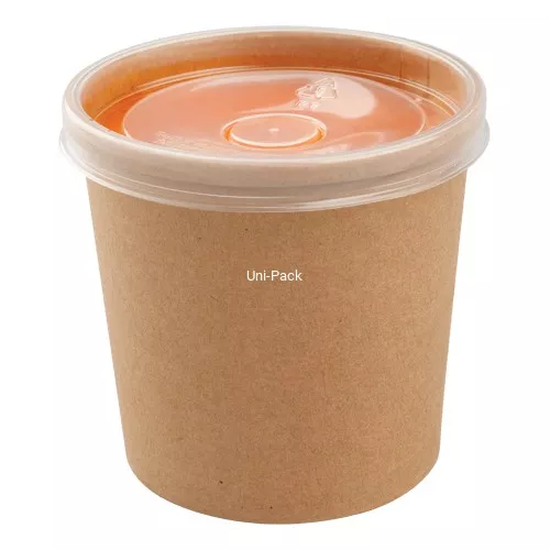 Pojemnik papierowy do zupy brązowy 225 ml DO MIKROFALI