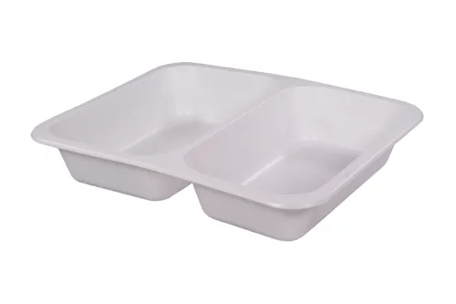 Pojemnik obiadowy 2-dzielny biały 227x178x40 mm LITE do zgrzewu