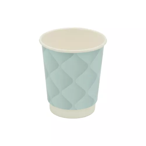 Kubek papierowy 2-warstwowy 'Kołderka' 250 ml śr. 80 mm NIEBIESKI (z logo żółw)