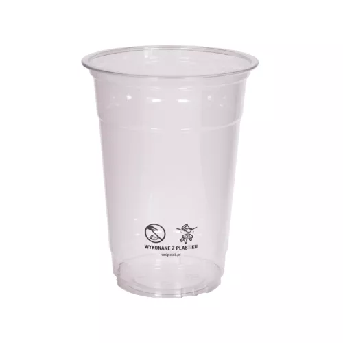 Kubek plastikowy PET 400 ml 16oz/śr.96 mm z logo żółw