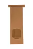 Torebka papierowa 260x90x45 mm klockowa laminowana z okienkiem i zamknięciem