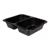 Pojemnik obiadowy 2-dzielny czarny 227x178x50 mm LITE do zgrzewu