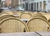 Krzesło ogrodowe CALAIS kremowe, aluminiowa rama, rattan syntetyczny