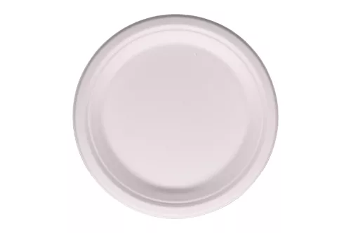 Talerz 22 cm z pulpy Bagasse, biały