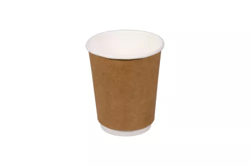 Kubek papierowy 2-warstwowy brązowo-biały 300 ml śr. 90 mm