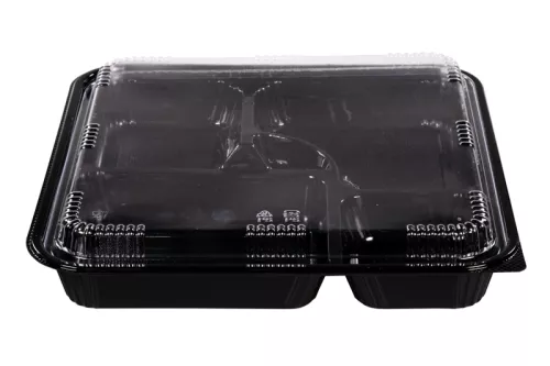 Opakowanie na sushi 5-komorowe 271x271x42+20 mm (HPJ8307) komplet