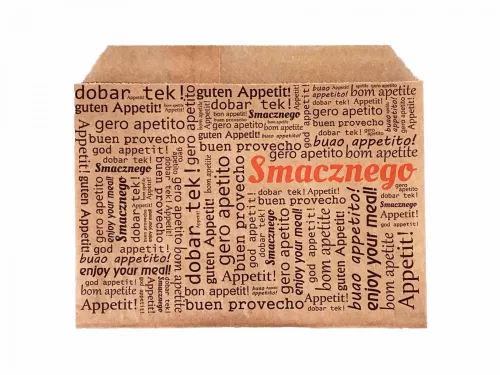 Torebka papierowa na frytki z nadrukiem 