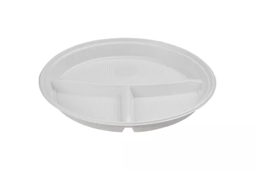 Talerz plastikowy trójdzielny 22cm