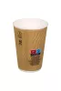 Kubek papierowy fala natural 2-warstwowy 400 ml śr.90 mm (z logo żółw)