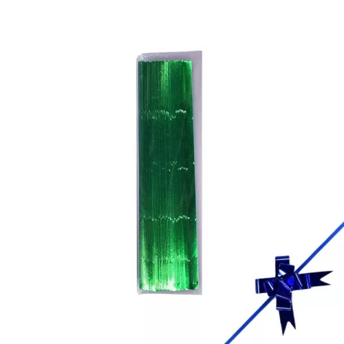 Wstążka ściągana 1cm zielona