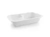 Pojemnik 2-komorowy z pulpy trzcinowej seria V3, 12oz/360ml 190x130x40mm, kompostowalny