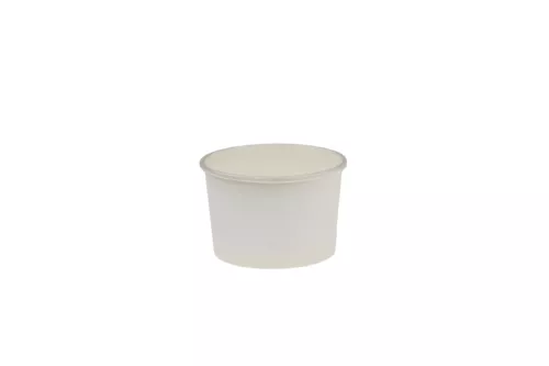Pojemnik papierowy na lody i desery 130ml biały