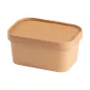 Wieczko papierowe kraft do pojemnika prostokątnego 500/750/1000ml kraft 170x120mm