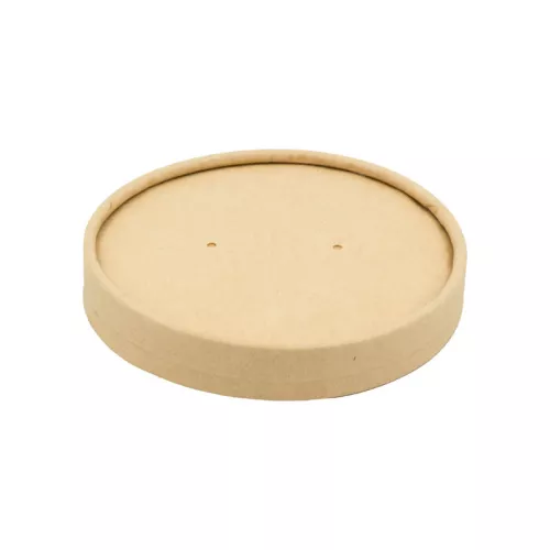 Pokrywka wentylowana kraft do pojemnika na zupę 250 ml śr. 95 mm