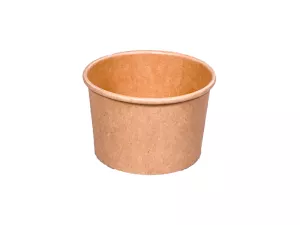 Wieczko papierowe kraft do pojemnika deserowego 140ml śr. 74mm