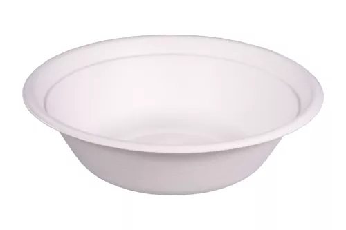 Miska 850/1000ml biała z pulpy z trzciny cukrowej śr.205 mm