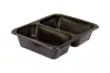 POJEMNIK OBIADOWY 2-DZIELNY CZARNY (ECONO) 227X178X50 [400508] A320