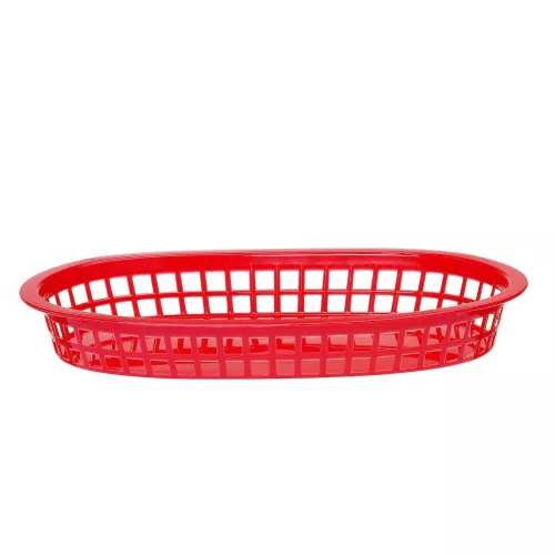 Koszyk do serwowania 275x175x38 mm czerwony - 6 sztuk