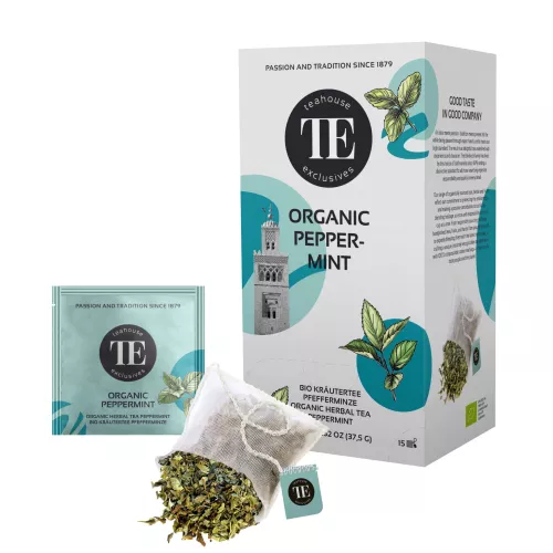 Herbata ORGANIC PEPPERMINT 2,5g : Intensywne Odświeżenie Mięty - Teahouse Exclusives
