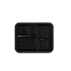 Opakowanie na sushi / lunch box, 5-komorowe 270x212x40+15 mm (HP74) komplet