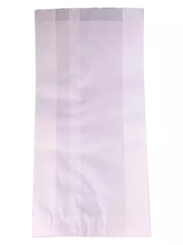 Torba papierowa fałdowa biała 43x21x8 cm