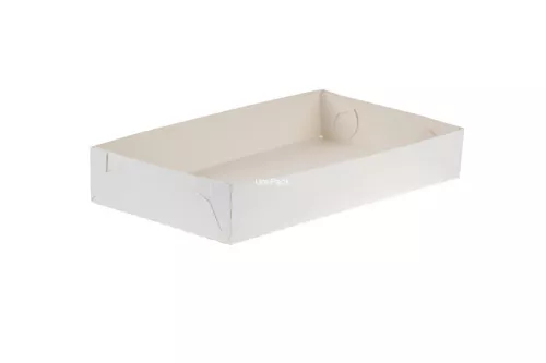 Kartonik 12x21x3,5cm z tektury litej do ciast i ciastek, składany