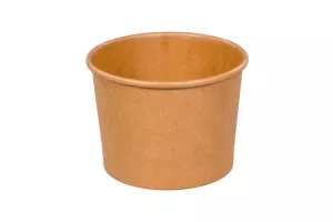 Wieczko papierowe kraft do poj.na zupę 200/300/400ml śr.98 mm, wentylowane