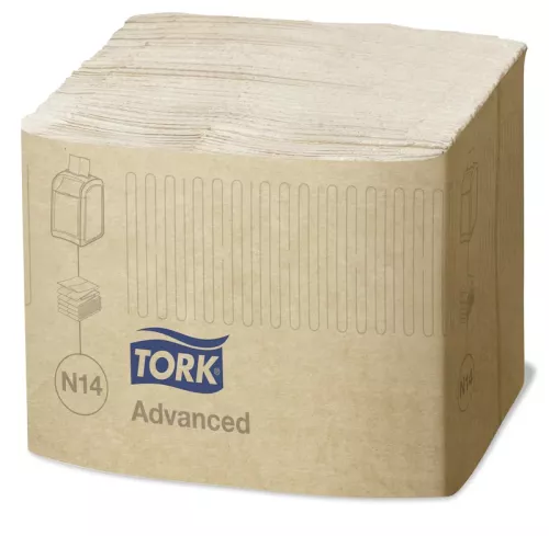 Brązowe/naturalne serwetki dyspenserowe do podajnika na stolik N14 Tork Xpressnap Fit