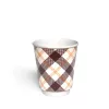 Kubek papierowy 2-warstwowy JASNA KRATKA 250 ml śr. 80 mm, brązowy (z logo żółw)