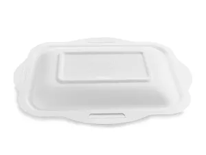 Pojemnik z pulpy trzcinowej seria V5, 42oz/1200ml 250x180x45mm, kompostowalny