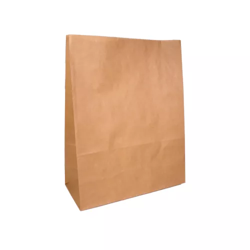 Torba papierowa klockowa brązowa eco/kraft 250x110x320 mm bez uchwytu