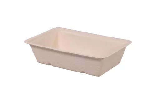 Tacka z pulpy trzcinowej eco natural 97x144x36 mm Great To Go , Bioware