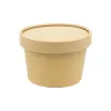Pokrywka wentylowana kraft do pojemnika na zupę 250 ml śr. 95 mm