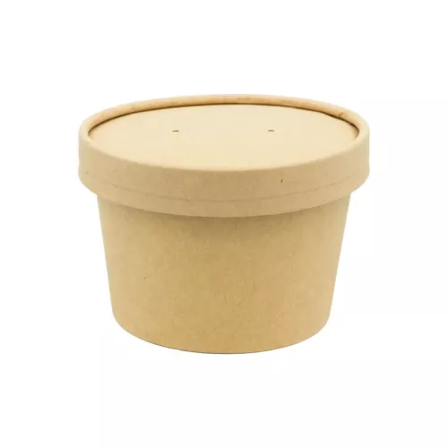 Pojemnik papierowy na zupę kraft 250ml śr. 95 mm