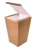 Pudełko kartonowe z przykrywką 3L popcorn/kurczak biało-brązowy