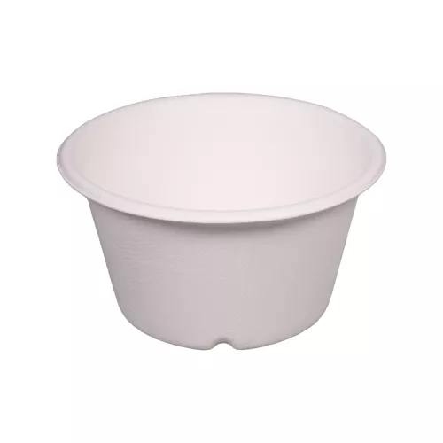 Miska 500ml z pulpy z trzciny cukrowej, biała śr.135mm