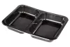 Pojemnik obiadowy 2-dzielny czarny PP 227x178x30 mm