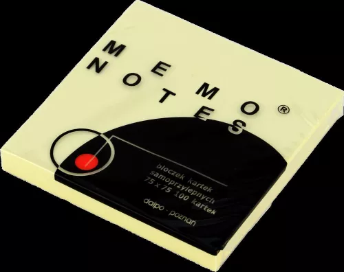 Notes samoprzylepny Dalpo, 75x75mm, 100 karteczek, żółty