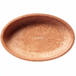 Talerz / półmisek owalny 230x165 mm z pulpy z trzciny cukrowej brązowy (Duni 205777)