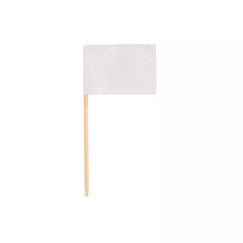 Wykałaczki bankietowe 8 cm z białą flagą