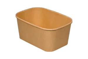 Wieczko PP do pojemnika sałatkowego prostokątnego kraft 500-1000 ml
