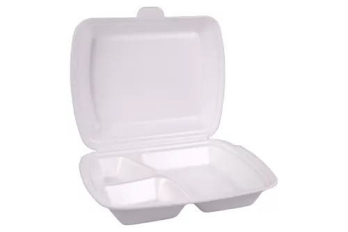 Menu Box 3-dzielny biały styropianowy
