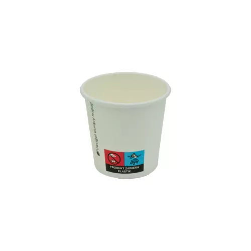 Kubek papierowy biały 100 ml/ 04 oz śr. 62 mm, 1-warstwowy premium
